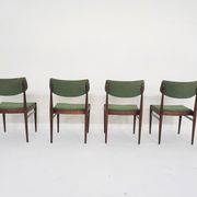 Ensemble de quatre chaises de salle à manger AWA en palissandre, Pays-Bas des années 1960