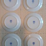 Set of 6 Villeroy and Boch Phoenix Blue dinner plates