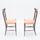 Rare Set of 6 chairs Campanino Chiavari walnut by Fratelli Levaggi 1950