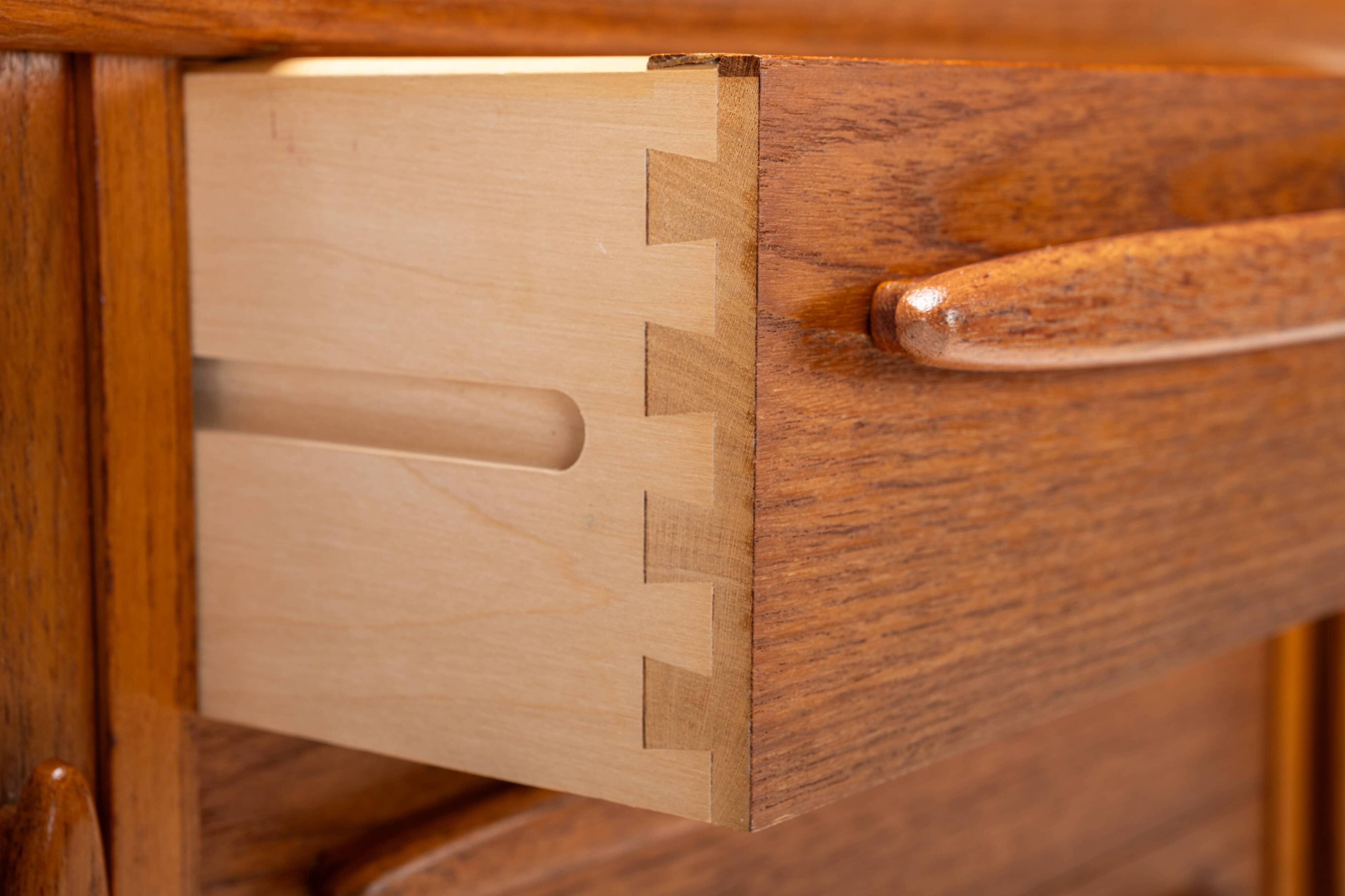 Tambour door sideboard by Johannes Andersen for C.F.C. Silkeborg, Denmark 1960s