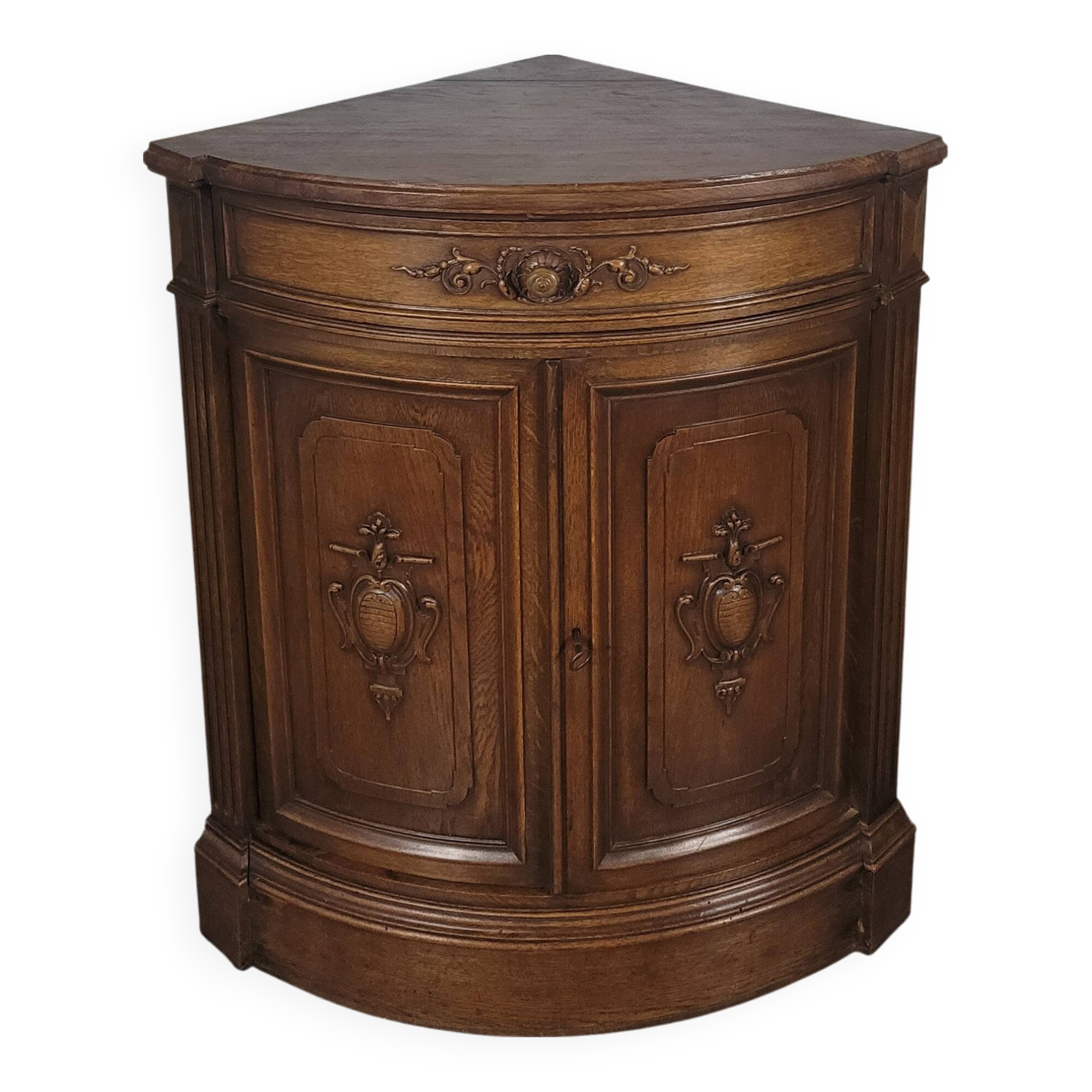 Encoignure en chêne XIX ème