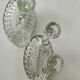 Paire de chandeliers 3 branches en verre d art oberglas austria. années 50