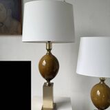 Paire de lampes de table Philippe Barbier années 70