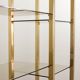 Black Belgo Chrom Hollywood Regency 20 Carat Gold Plated Shelving Unit 70s