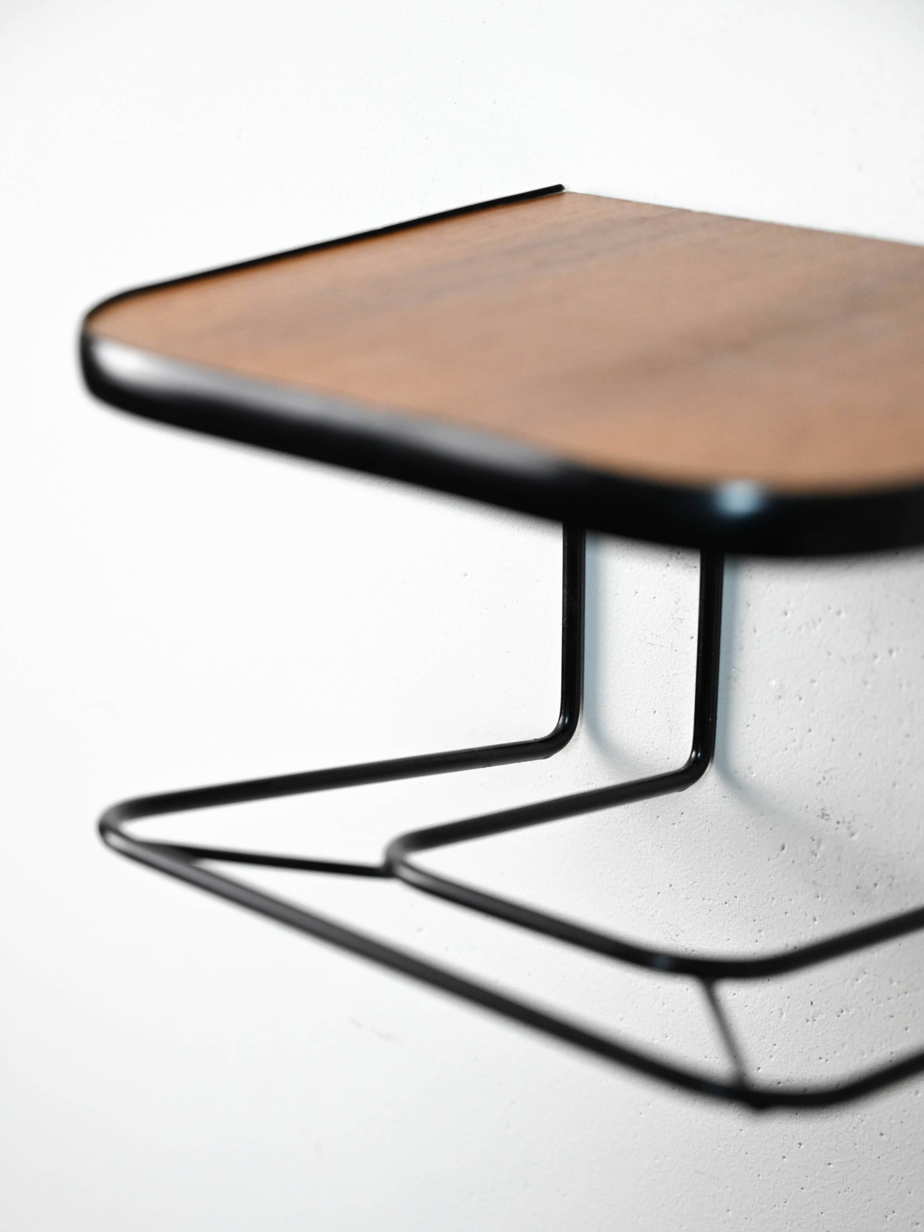 Hanging nightstand with black details