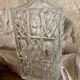Large ornate glass carafe