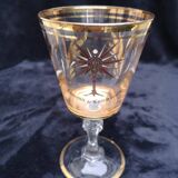 Gold communion souvenir glass with cross