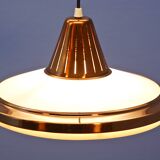 Danish hanging lamp in solid copper, 1970s
