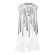 Murano glass and chrome metal chandelier. 1970s.