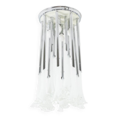 Lustre en verre de Murano et métal chromé, années 1970