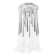 Murano glass and chrome metal chandelier. 1970s.