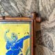 19th-century French chinoiserie-style mirror with a bamboo frame