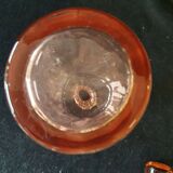 Vintage salmon pink mold glass carafe