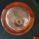 Vintage salmon pink mold glass carafe