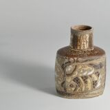 Scandinavian Modern Plate and Vase, ceramic, "Baca", Fajance, by Nils Thorsson f