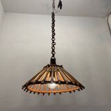 Rattan vintage Light Pendants Set of 2 1960’s