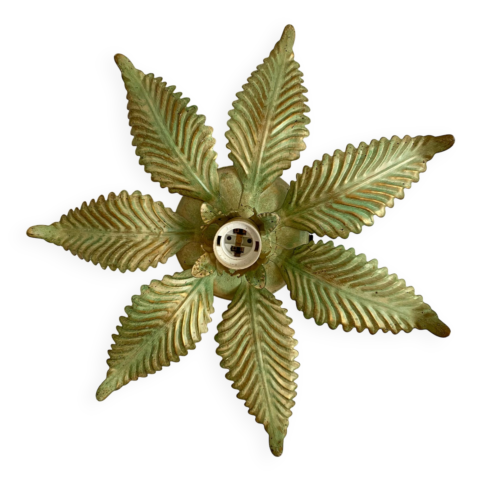 Wall lamp, vintage ceiling lamp leaves