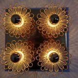 Space Age JBS Brass Sconce by Joseph Brumberg, 1960s