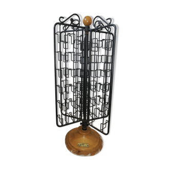 Metal and wood turnstile display for cards or photos