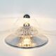 Lampe de table en verre italienne du milieu du siècle