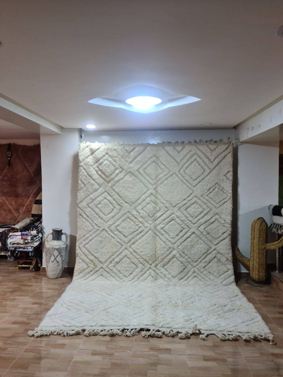 Authentic Beni Ourain Rug 300x200 cm - 100% Wool, Handmade,