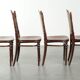 Ensemble de quatre chaises de bistro antiques de la fin du 19e/début du 20e siècle.