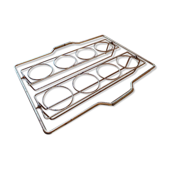 Gold metal glass-holder tray