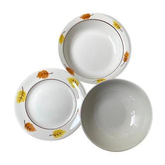Set of 3-course Mill of Wolves autumn leaves