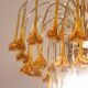 Marilyn Monroe, Orange Murano Glass Flowers Drops Chandelier, 1970s