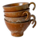Lot de 4 tasses à café / thé en grès émaillé 1970