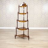 Late 19th Century Inlaid Corner Shelf, 1890s