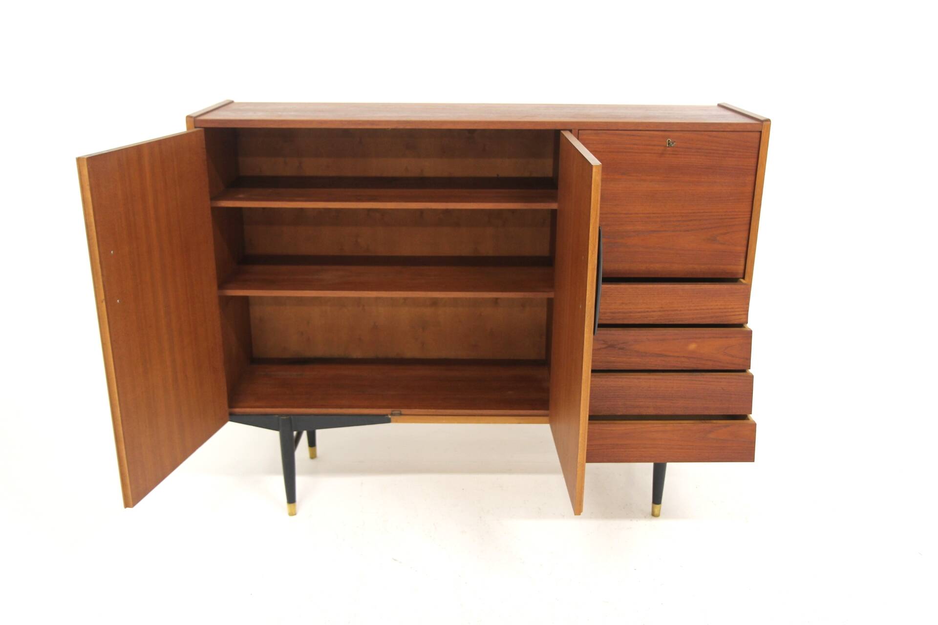 Scandinavian teak enfilade, Hugo Troeds, Bjärnum Sweden, 1960