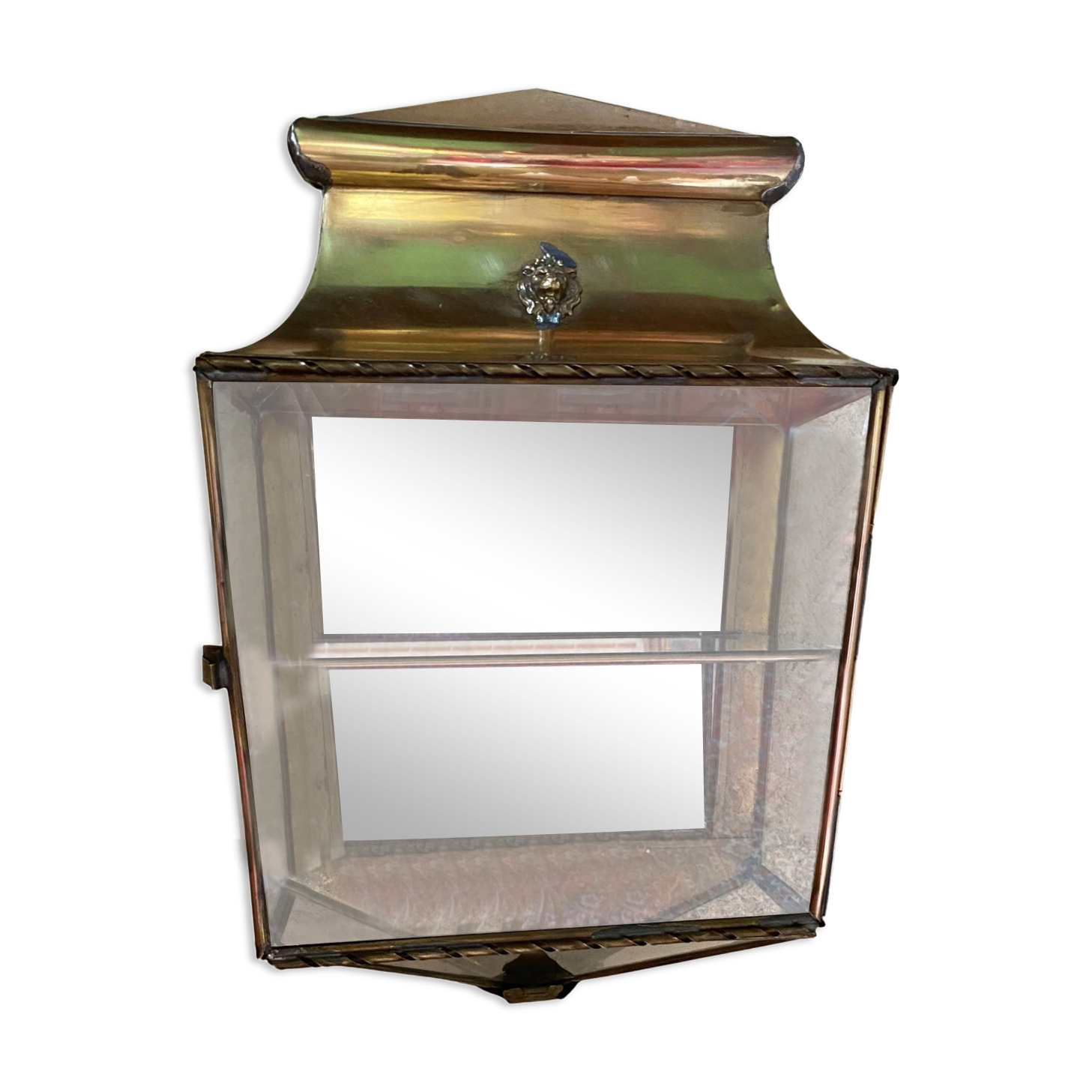 Vitrine en laiton et verre