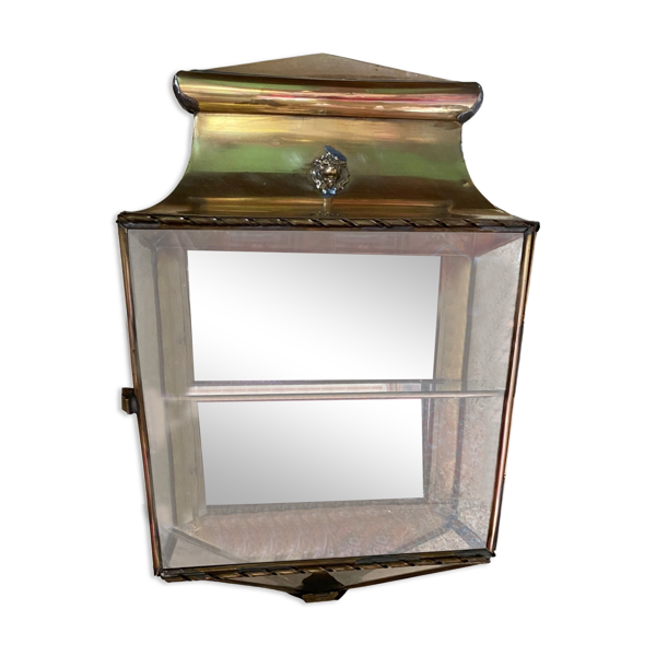 Vitrine en laiton et verre