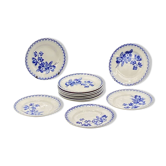 Service de 12 assiettes à dessert, Sarreguemines / Digoin, DONON, vintage, anciennes