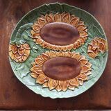 Large sunflower slip dish