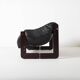 Percival Lafer loveseat Mp-97 in leather, Brazil, 1970s