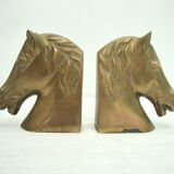 Brass horse bookends