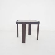Dark brown square side table in the style of Porada Arredi, 1960's