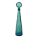 Large decorative turquoise blue textured glass carafe – Vintage