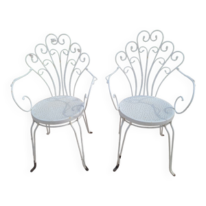2 fauteuils en fer forgé