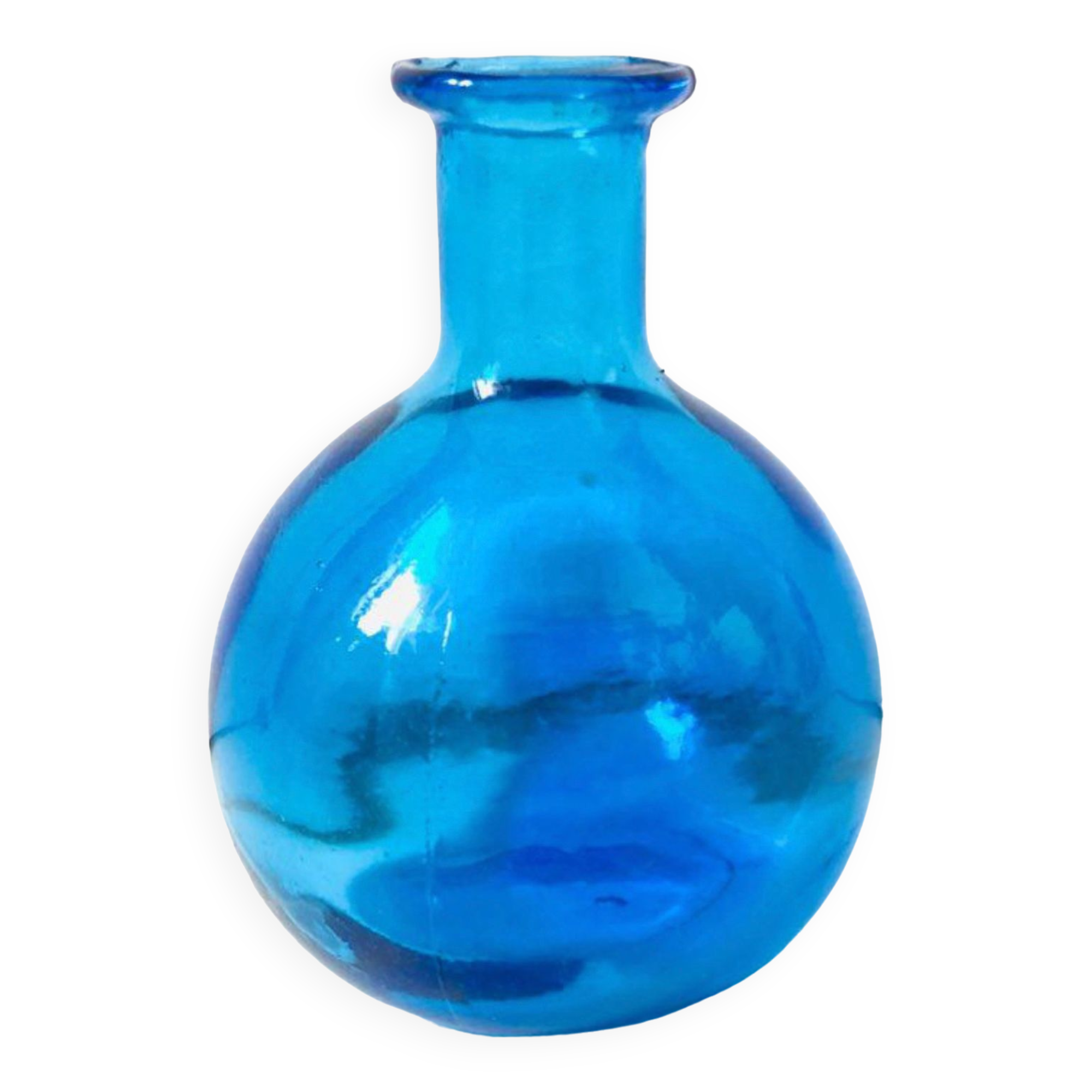 Blue glass vase