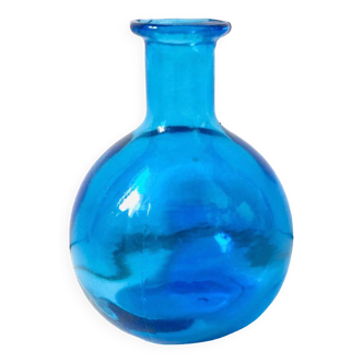 Blue glass vase