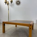 Old beech coffee table Flototto design from the 70s vintage