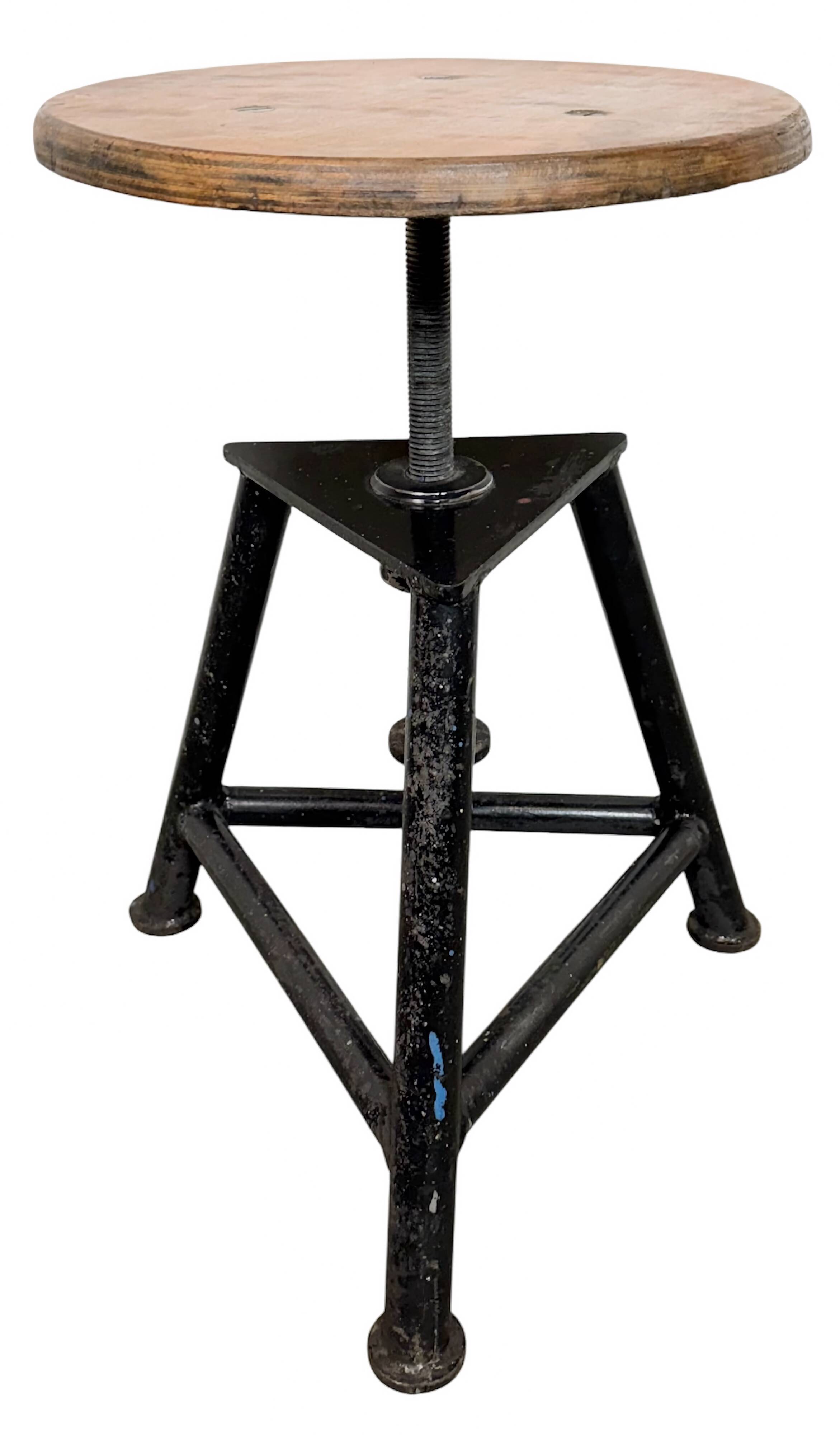 Black Industrial Workshop Swivel Stool, 1960s