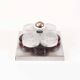 Brutalist glass wall sconce by Albano Poli for Poliarte, Italy 1970's