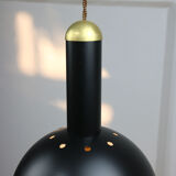 Suspension vintage noir et laiton