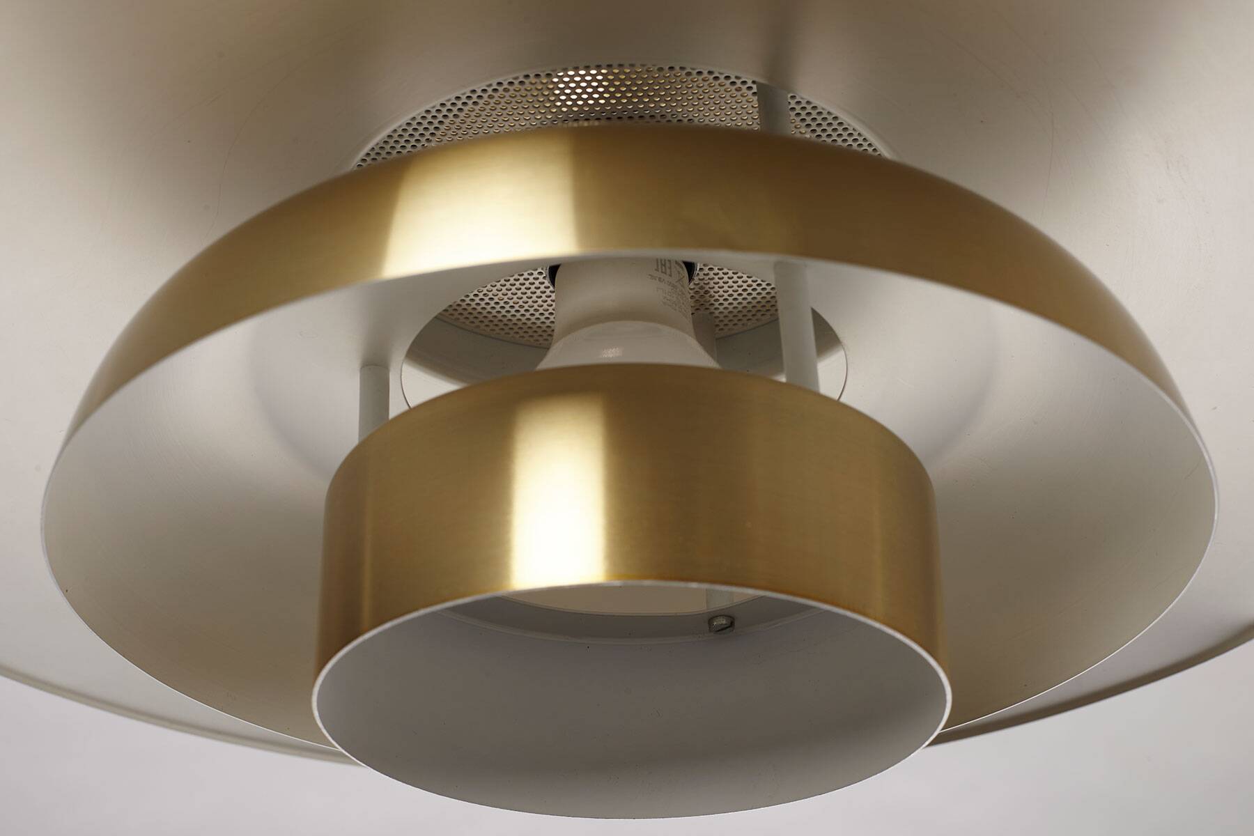 Brass Pendant Light, Denmark 1980s
