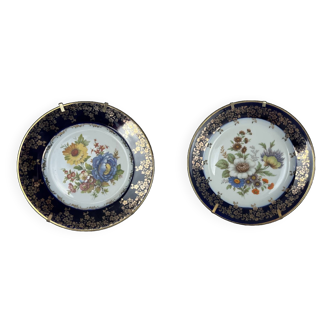 Limoges, oven blue pair of 20th century porcelain plates