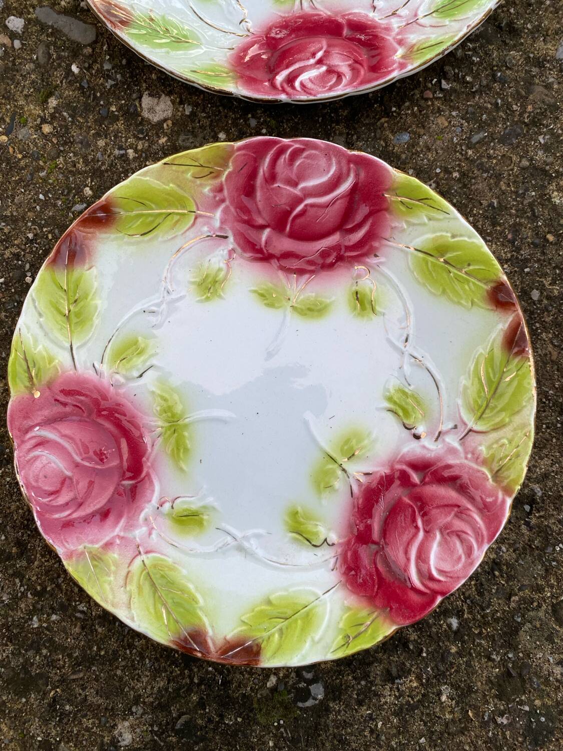 Set of 2 early 19th century earthenware plates